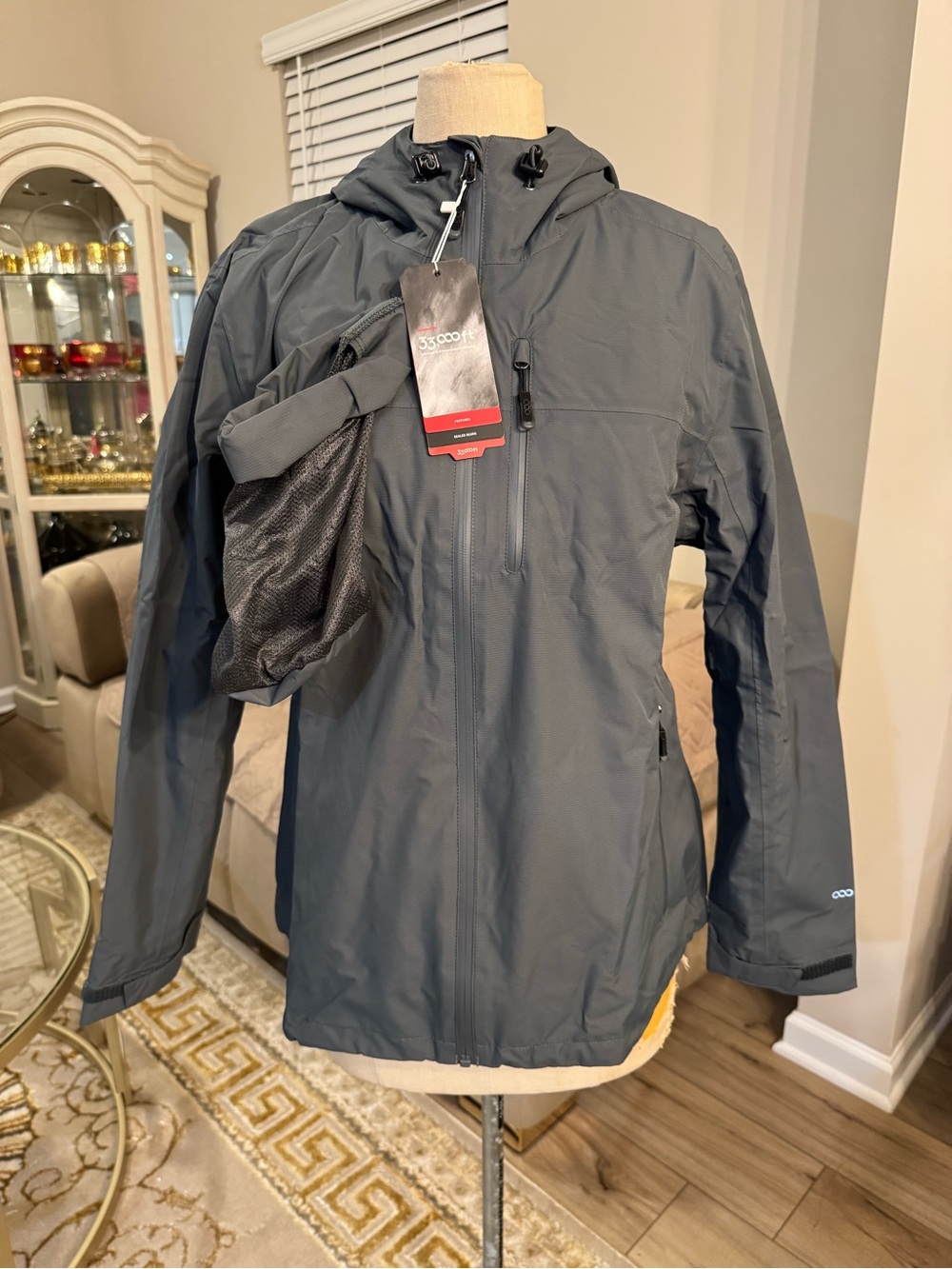 Men's waterproof lightweight windbreaker rain jacket - Dark Gray